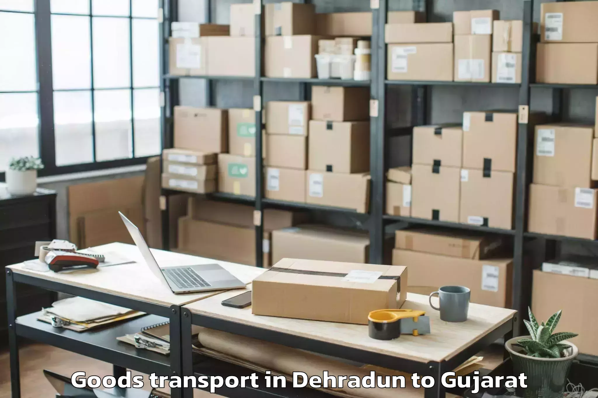 Top Dehradun to Jamkandorna Goods Transport Available